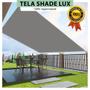 Imagem de Tela Lona Cinza 3x2 Metros Sombreamento Impermeável Shade Lux + Kit