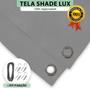Imagem de Tela Lona Cinza 5x4.5 Metros Sombreamento Impermeável Shade Lux + Kit