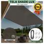 Imagem de Tela Lona Fumê 2x1.5 Metros Sombreamento Impermeável Shade Lux + Kit