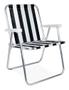 Imagem de Tela para Cadeira de Praia Larg 45 cm Listrada Preta/Branca