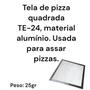 Imagem de TELA PARA PIZZA QUADRADA 25x25CM  ALUMINIO ESTEIRA DE PIZZA TE-24