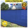 Imagem de Tela Privacidade Azul Ck200 2x2 Metros Com Acabamento Cerca de Proteção Shade 200 G/m2