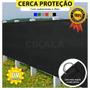 Imagem de Tela Privacidade Preta Ck200 5x1 Metros Com Acabamento Cerca de Proteção Shade 200 G/m2