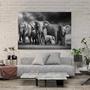 Imagem de Tela Quadro Decorativo p para Sala Quarto manada de elefante PB   130x90