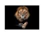 Imagem de Tela Quadro decorativo p sala  leão Luxo Horizontal  90x60