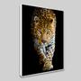 Imagem de Tela Quadro Decorativo para sala com moldura Leopardo andando