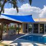 Imagem de Tela Sombreamento Solar Shade 4x3m Azul Com Kit Instalação Fácil Instalação Permeável Sombra