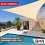Imagem de Tela Sombreamento Triangular Areia Decorativa 3x3x3 Metros