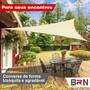 Imagem de Tela Sombreamento Triangular Areia Decorativo 2x2x2 Metros