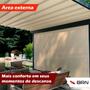 Imagem de Tela Toldo de Sombreamento 90 Cor Areia Cobertura Decorativa 4x3 Metros