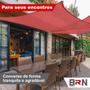 Imagem de Tela Toldo Sombreamento 90% Cor Vermelho Cobertura Decorativa 3x2 Metros