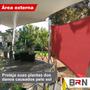Imagem de Tela Toldo Sombreamento 90% Cor Vermelho Cobertura Decorativa 3x2 Metros