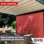 Imagem de Tela Toldo Sombreamento 90% Cor Vermelho Cobertura Decorativa 3x2,5 Metros