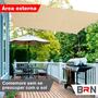 Imagem de Tela Toldo Sombreamento Cor Areia 3x2,5 Metros + Kit De Instalação