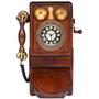 Imagem de Telefone com fio Pyle Vintage Classic para montagem na parede com design retrô