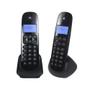 Imagem de Telefone DECT s/ fio digital  c/ Ident. de chamadas + 1 Ramal, Preto - MOTO700-MRD2