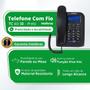 Imagem de Telefone Fixo com Fio Intelbras, Viva-Voz, Uso Mesa ou Parede TC 60 ID - Preto
