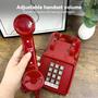 Imagem de Telefone Fixo com Fio Sangyn Vintage - Design Mecânico com Campainha Vermelha