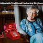 Imagem de Telefone Fixo com Fio Sangyn Vintage - Design Mecânico com Campainha Vermelha