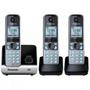 Imagem de Telefone Sem Fio Com Base e 2 Ramais Panasonic KX-TG6713LBB Preto