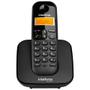 Imagem de Telefone Sem Fio Digital DECT Intelbras TS 3110 DECT Ergonômico Com Identificador de Chamadas Preto