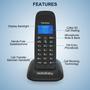 Imagem de Telefone sem fio HelloBaby DECT 6.0 com identificador de chamadas azul