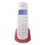 Imagem de Telefone Sem Fio Motorola com Identificador Branco/Vermelho - Moto700-S
