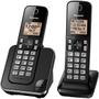 Imagem de Telefone Sem Fio Panasonic KX-TGC352 - 2 Bases - com Bina - 110V - Preto