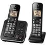 Imagem de Telefone Sem Fio Panasonic KX-TGC362LAB - 2 Bases - com Bina - 110V - Preto