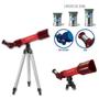 Imagem de Telescópio de Brinquedo com até 80x de Zoom Vermelho Polilab - Polibrinq