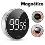 Imagem de Temporizador Digital Programável De Cozinha Magnético Alarme Relógio Academia Cronometro