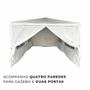 Imagem de Tenda Gazebo 3x6 Aluminio Dobrável com Parede e Porta Branco IWGZM36BR IMPORTWAY