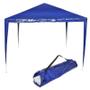 Imagem de Tenda Gazebo Desmontável 3x3 m Barraca Praia Camping Azul com Bolsa Importway IWGZM-3AZ