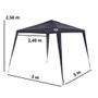 Imagem de Tenda Gazebo Praia 3 M X 2,40 M Encaixe em Rafia Azul Mor