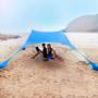 Imagem de Tenda para praia Gazebo Barraca leve azul fácil de montar