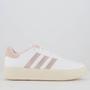 Imagem de Tênis Adidas Court Plataform Feminino Branco e Rosa