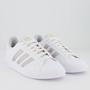 Imagem de Tênis Adidas Grand Court Base 2.0 Feminino Branco e Prata