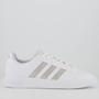 Imagem de Tênis Adidas Grand Court Base 2.0 Feminino Branco e Prata