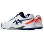 Imagem de Tênis ASICS GEL-Dedicate 8 - Masculino - Branco, Laranja e Azul