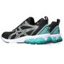 Imagem de Tênis ASICS GEL-Quantum 90 IV - Feminino - Preto com Branco e Turquesa