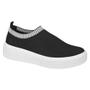 Imagem de Tênis Beira Rio Conforto Slip On Meia Elástico Preto 4260100