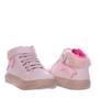 Imagem de Tenis Botinha de Menina Rosa Brilho Com Pelinho Vem Com Relógio de Led