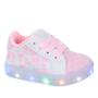 Imagem de Tenis Calçado com luz de Led Meninas Rosa Branco PC026