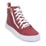 Imagem de Tenis Cano Alto Feminino Botinha Sneaker Com Cadarço E Zíper Lateral