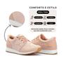 Imagem de Tênis Casual Feminino Caminhada Jogger Kit 2 Pares + Relógio