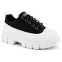 Imagem de Tênis Casual Feminino Chunky Tratorado Walk Branco Preto Comfortflex 2346331-0006