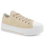 Imagem de Tênis Casual Feminino Dourado Branco Ramarim 2397222-0010