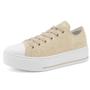 Imagem de Tênis Casual Feminino Dourado Branco Ramarim 2397222-0010