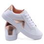 Imagem de Tenis Casual Feminino Leve Confortavel Fashion Moda Branco