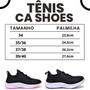 Imagem de Tênis Casual Feminino Preto Básico Resistente Confortável Leve Macio Para Trabalhar Longas Horas Nylon 38 ao 44 CA Shoes